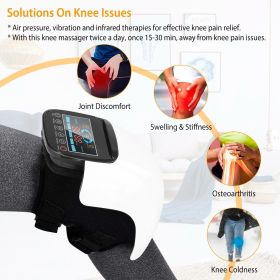 Knee Massager with Heat and Compression, 2025 Upgraded 3 Modes Cordless Heated Knee Massager