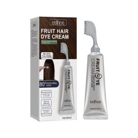 Natural Gentle Long-lasting Easy To Color Hair Cream (Option: Chestnut brown-2PC)